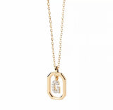 925 Sterling Silver CZ Plated Dainty Letter Necklace - 26 Options