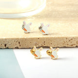Stainless Steel Small Flat Back Animal Earrings - 20 Options