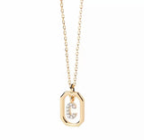 925 Sterling Silver CZ Plated Dainty Letter Necklace - 26 Options