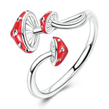 925 Sterling Silver Peacock Glazed Feather Open Ring