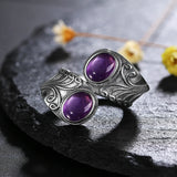 925 Sterling Silver Purple Stone Ring - 21 Designs