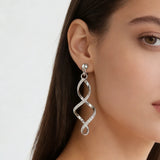 Fashion Irregular Wave Glitter Clip on Earrings - 4 Colours