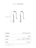 925 Sterling Silver Moissanite Dangle Water Drop Earrings