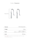 925 Sterling Silver Moissanite Dangle Water Drop Earrings
