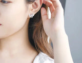 925 Sterling Silver Bow Pattern Stud Earrings