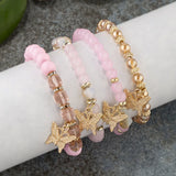 4Pcs Butterfly Beaded Bracelet Set - 7 Colours