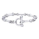 Fashion Skull Bones Link T Bar Bracelet