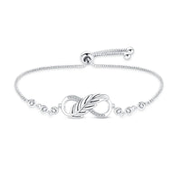 925 Sterling Silver Infinity Bolo Bracelet - 4 Options