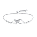 925 Sterling Silver Infinity Bolo Bracelet - 4 Options