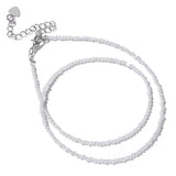 Fashion Faceted 2mm Natural Stone Bead Necklace - 31 Options