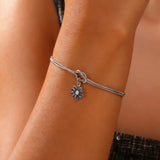 Stainless Steel Flower Knot Double Snake Chain Bracelet - 10 Options