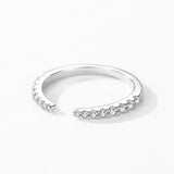 925 Sterling Silver Open CZ Delicate Ring