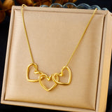 Fashion Stainless Steel Golden Colour Necklace - 11 Options