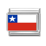 Stainless Steel World National Flag Italian Charm - 18 Options
