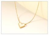 Stainless Steel Heart Shaped Pendant Necklace - 33 Options