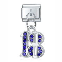 Stainless Steel Birthday Italian Charm - 3 Designs