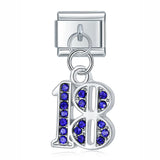 Stainless Steel Birthday Italian Charm - 3 Designs