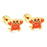 Stainless Steel Small Flat Back Animal Earrings - 20 Options