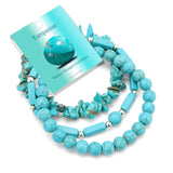 Fashion Stackable Natural Stone Bead Bracelet - 15 Options