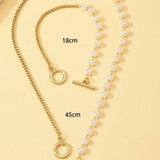 Stainless Steel Faux Pearl T Bar Set - 2 Colours