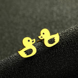 Stainless Steel Duck Earrings - 3 Colours