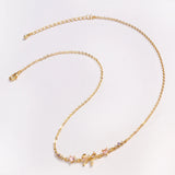 Fashion Cubic Zirconia Bow Love Heart Necklace - 3 Colours