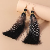 Bohemian Tassel/Feather Drop Earrings - 9 Options