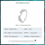 925 Sterling Silver Scrollwork Open Ring
