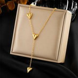 Fashion Stainless Steel Golden Colour Necklace - 11 Options