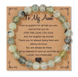 Natural Stone Family Themed Bead Bracelet - 3 sizes - 33 Options