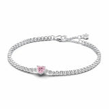 925 Sterling Silver Cubic Zirconia Tennis Bracelet - 14 Options