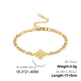 Stainless Steel Celtic Knot Figaro Link Bracelet - 2 Colours