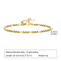 Stainless Steel Stackable Gold Plated Bracelet - 7 Options