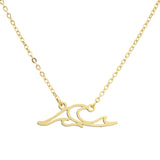 Stainless Steel Wave Necklace - 12 Options