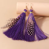 Bohemian Tassel/Feather Drop Earrings - 9 Options