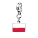 Stainless Steel 10mm Country Flag Charms - 24 Options