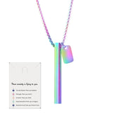 Stainless Steel Mindful Breathing Necklace - 5 Colours