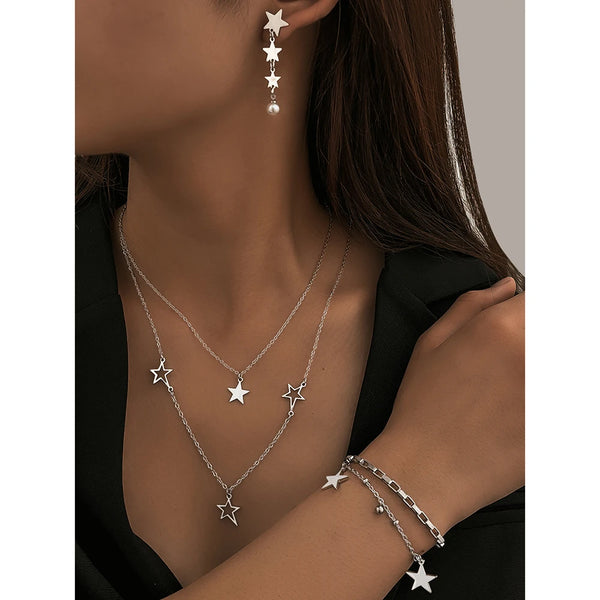 Stainless Steel Star Jewellery Set - 2 Colours