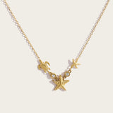 Stainless Steel Gold Plated Beach Themed Necklace - 2 Options