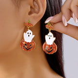 Fashion Enamel Halloween Dangle Earrings - 3 Options