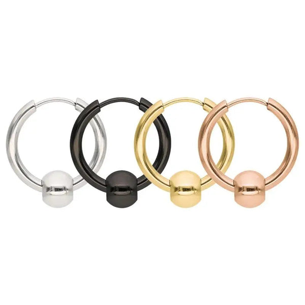 Stainless Steel Hoop/Ball Earrings - 15 Options