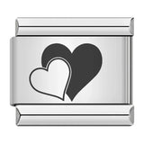 Stainless Steel Heart Italian Charm - 9 Options