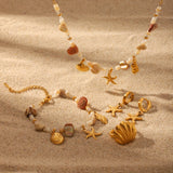 Stainless Steel 18K Gold Plated Ocean Themed Bracelet/Ring/Necklace/Earrings
