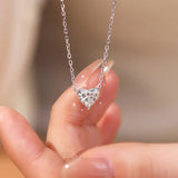 925 Sterling Silver Elegant Heart Cubic Zirconia Necklace - 2 Colours