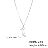 Stainless Steel Birth Flower Necklace - 2 Colours - 12 Options
