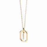 925 Sterling Silver CZ Plated Dainty Letter Necklace - 26 Options