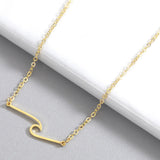 Stainless Steel Wave Necklace - 12 Options