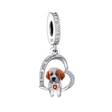 925 Silver Love You Forever Dog Hanging Charm - 33 Options