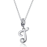 925 Sterling Silver Letter/Initial Necklace - 26 Options