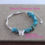 925 Sterling Silver Turquoise Butterfly Bracelet
